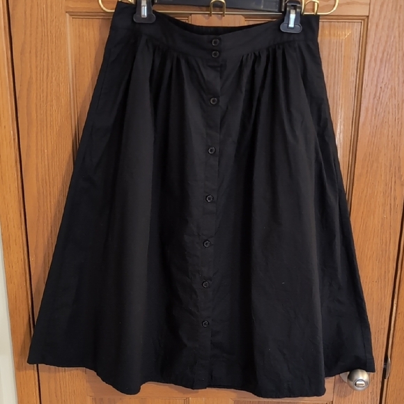 Who What Wear Cotton Button-Down A-line Skirt - Picture 1 of 5